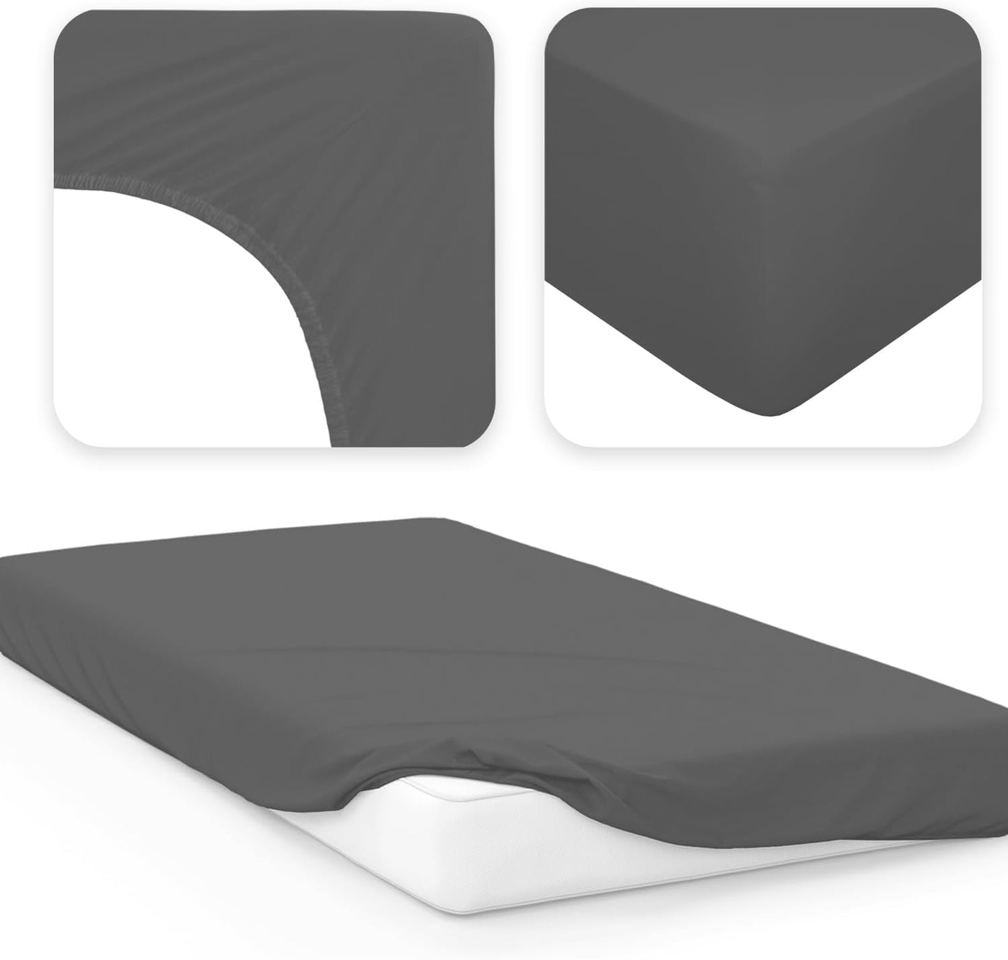 Premium Jersey Spannbettlaken Anthrazit™