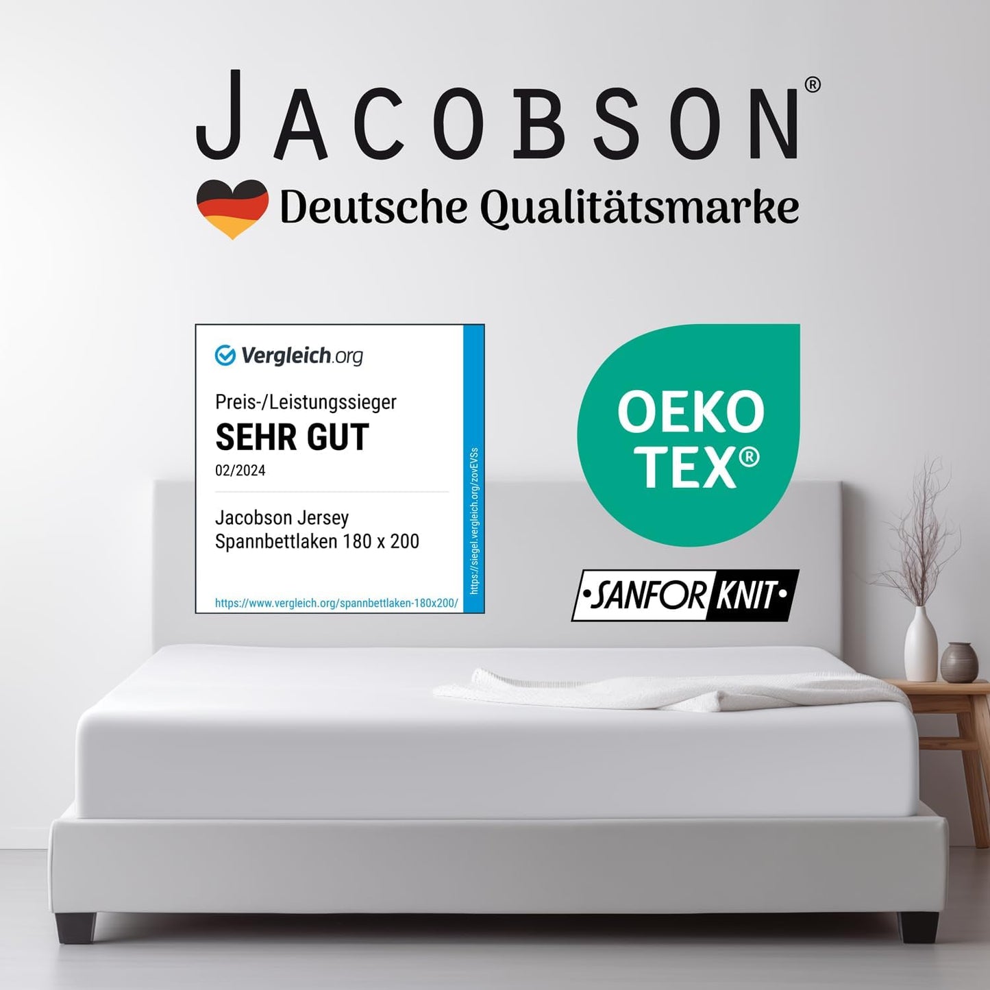Premium Jersey Spannbettlaken Anthrazit™
