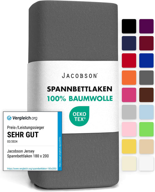Premium Jersey Spannbettlaken Anthrazit™